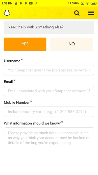 đặt lại mật khẩu snapchat mà không cần số điện thoại hoặc email