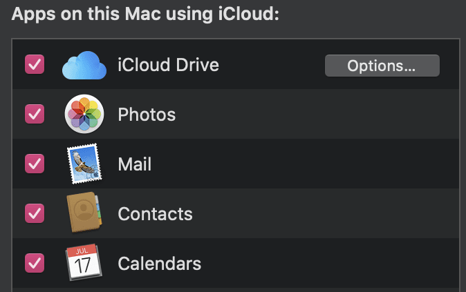 ứng dụng trên mac này bằng iCloud