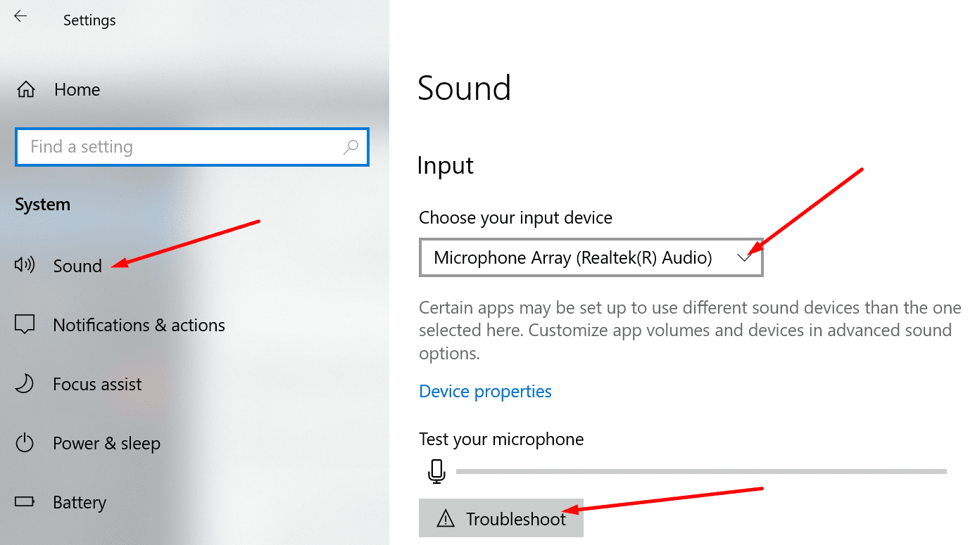 cấu hình âm thanh của Windows 10