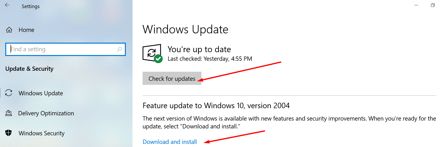 cập nhật Windows 10