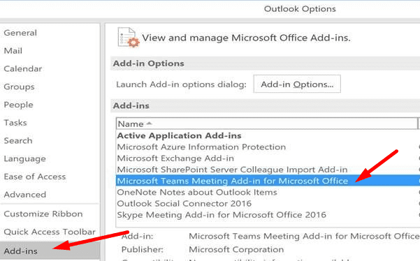 Phần bổ trợ cuộc họp Microsoft Teams dành cho Office Outlook