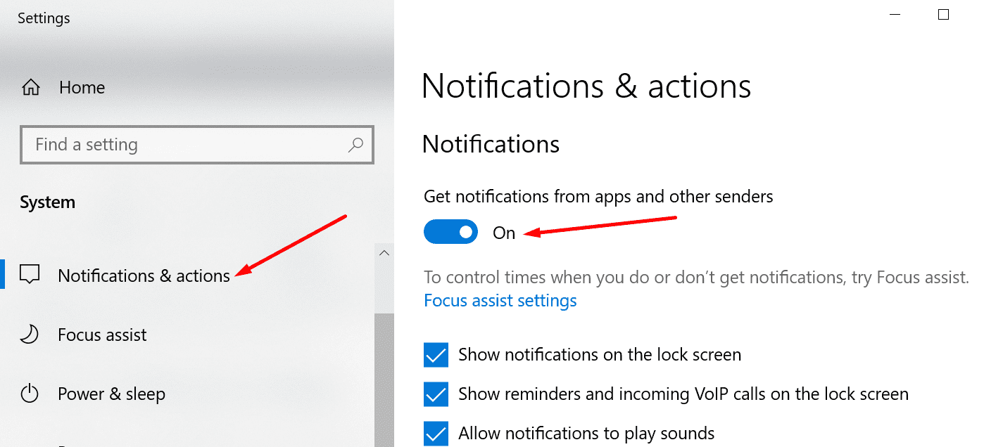 Windows  10 nhận thông báo từ ứng dụng và những người gửi khác