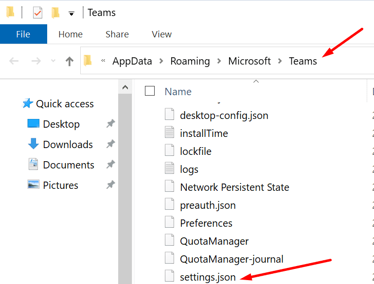 Tệp cấu hình Microsoft Teams