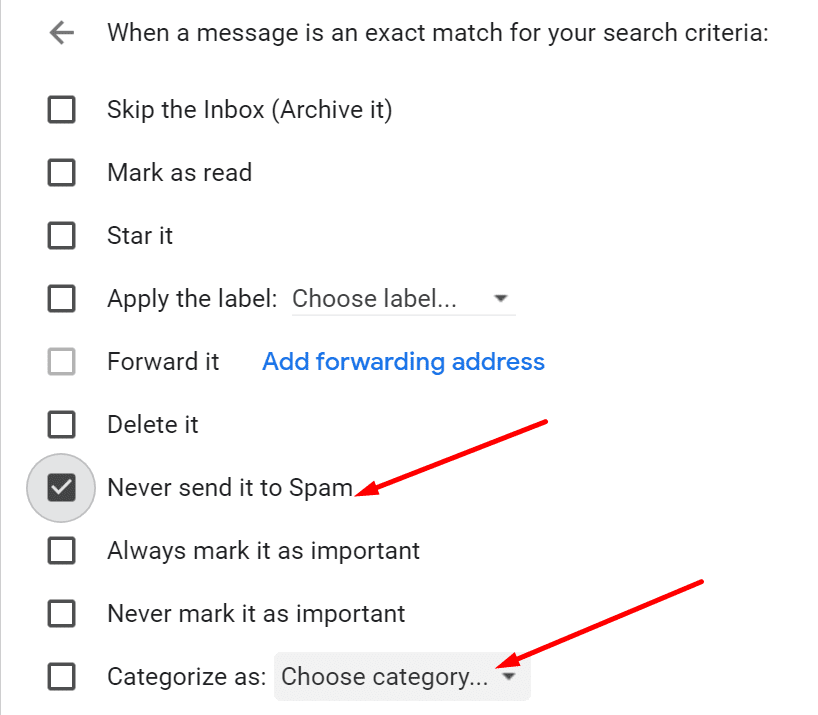 tạo bộ lọc email gmail