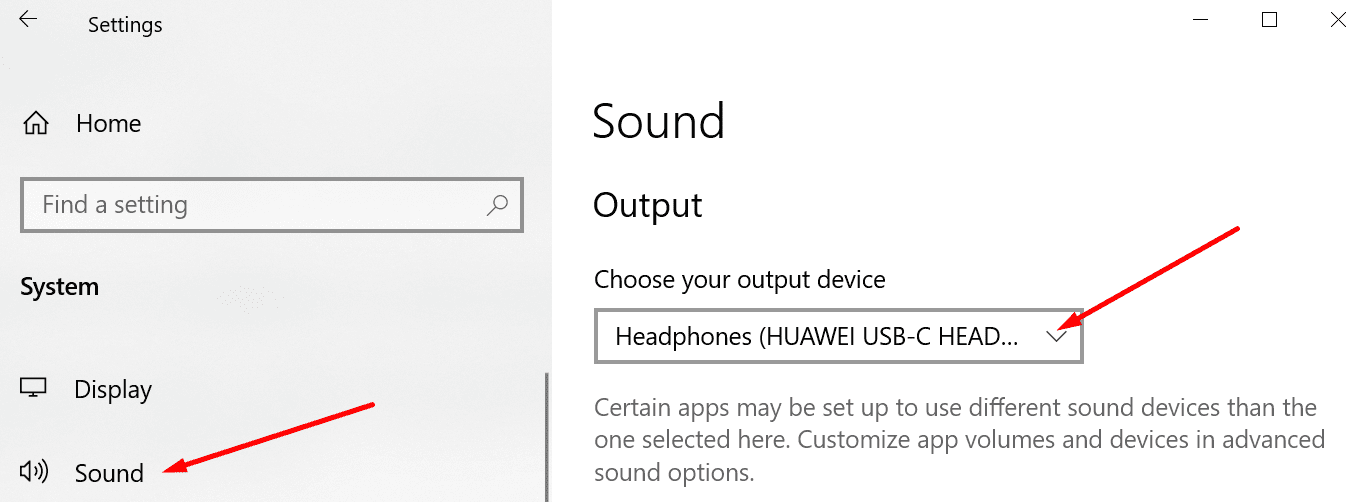 đặt thiết bị đầu ra mặc định cho tai nghe Windows 10