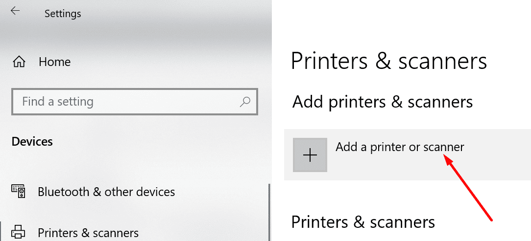 thêm máy in hoặc máy quét Windows 10