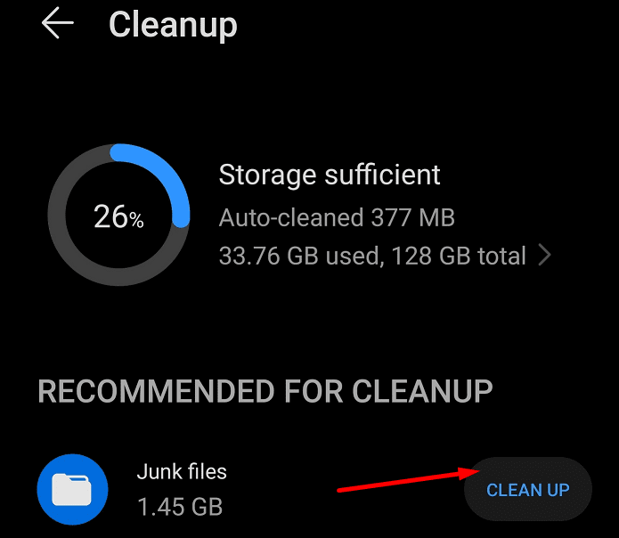 dọn dẹp các tập tin rác khỏi điện thoại Android