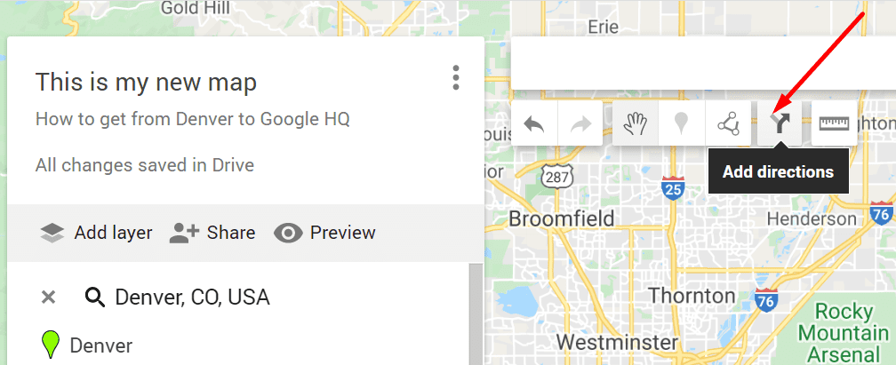 google bản đồ của tôi thêm chỉ đường