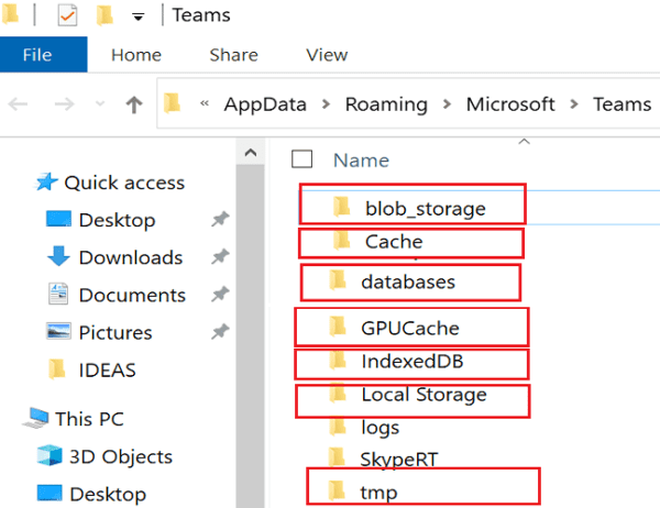 thư mục bộ nhớ cache của nhóm ms windows 10