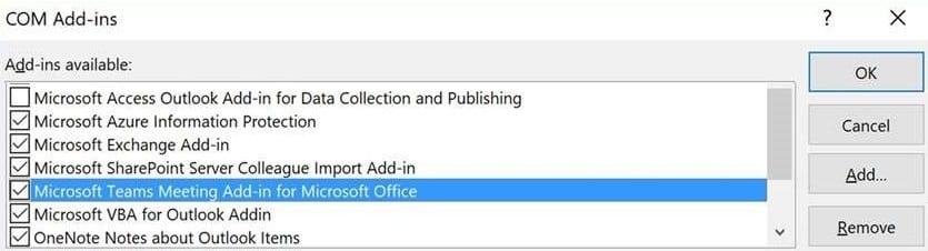 Phần bổ trợ Cuộc họp Nhóm Microsoft dành cho Office