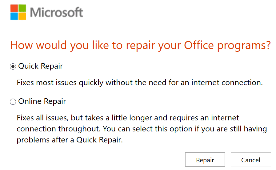 Công cụ sửa chữa Microsoft Office