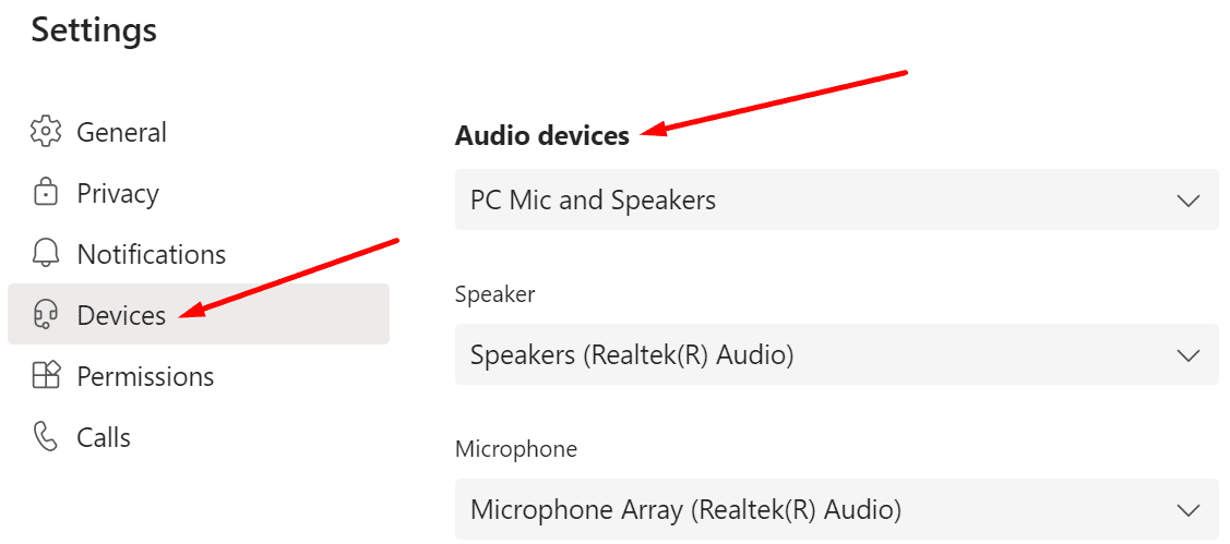 Cài đặt thiết bị âm thanh Microsoft Teams