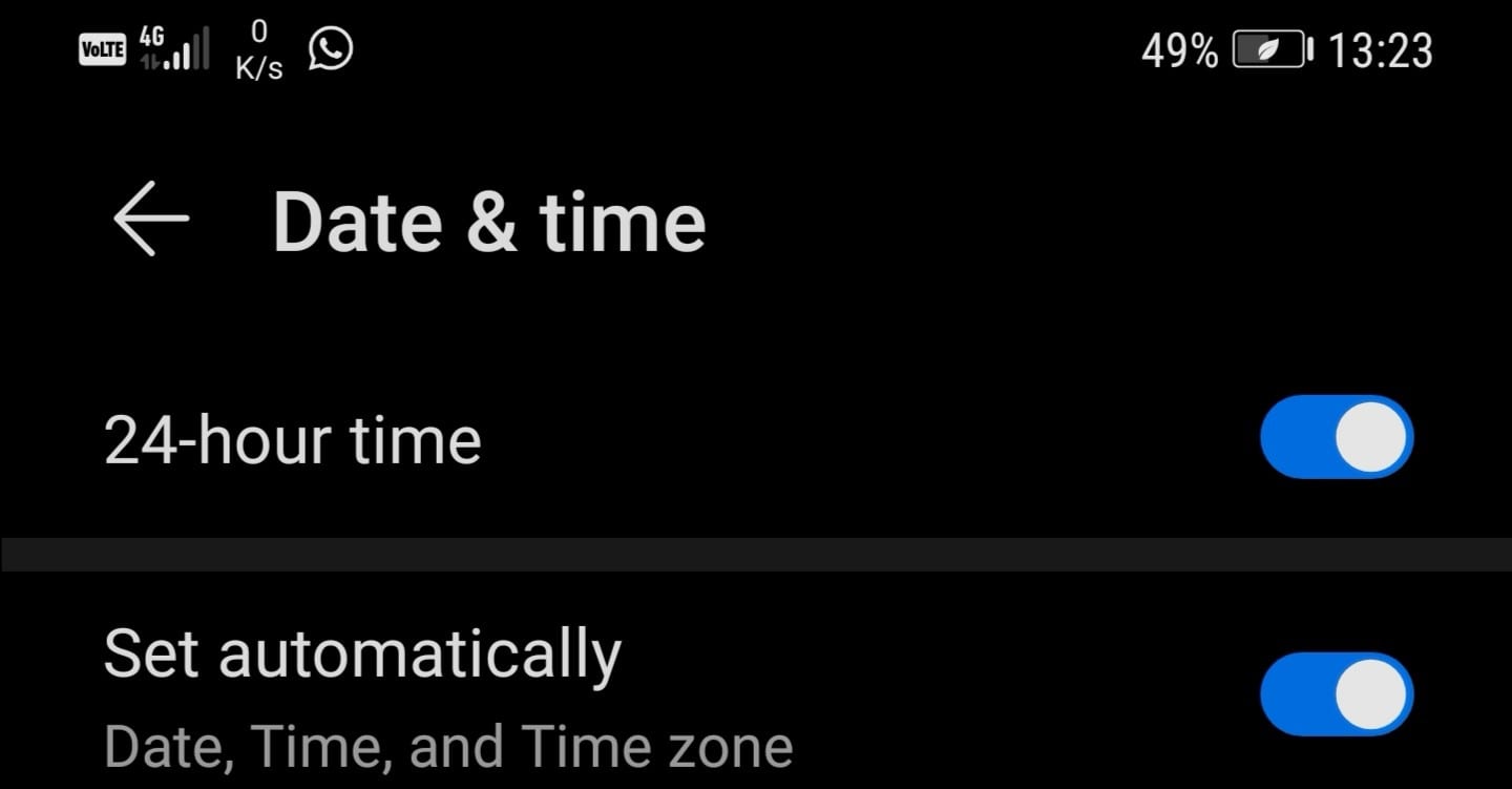 Cài đặt ngày và giờ trên Android