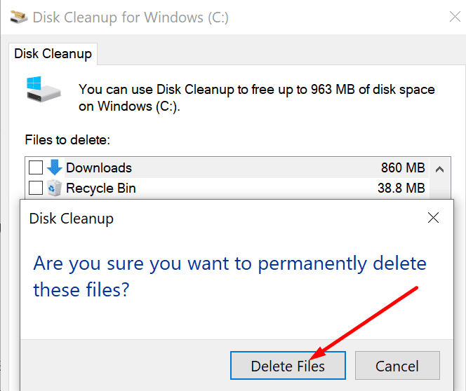 dọn dẹp đĩa Windows 10