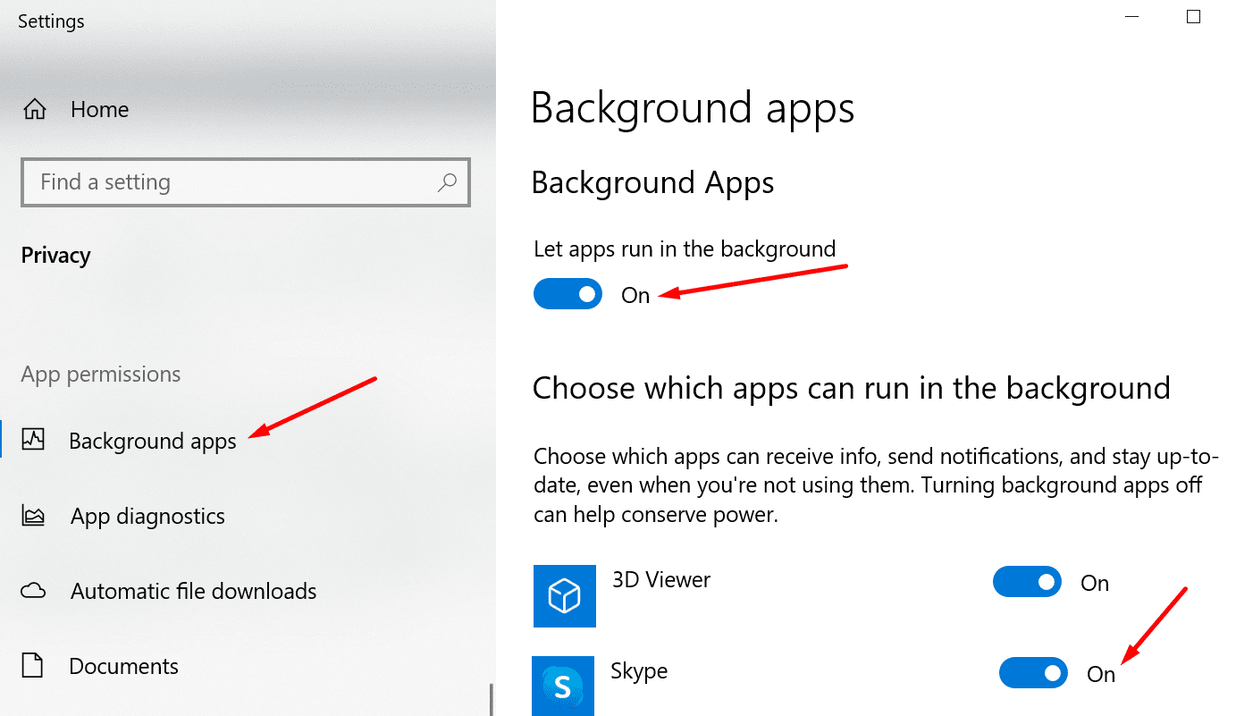 Windows  10 cho phép các ứng dụng chạy trong nền