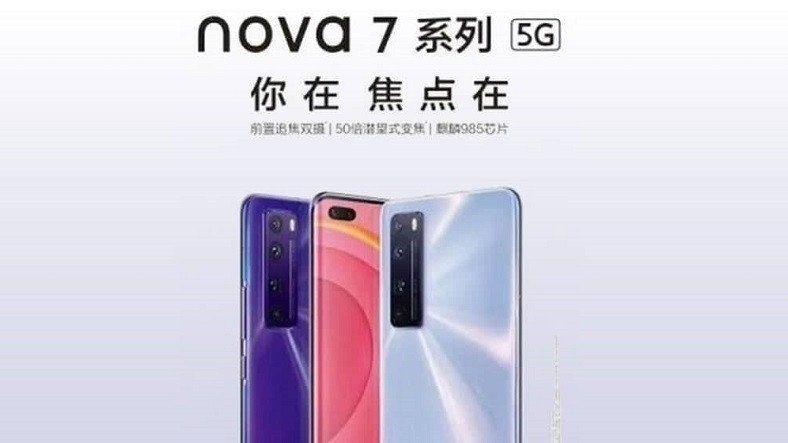 Huawei Nova 7Tiết lộ thiết kế và một số tính năng của