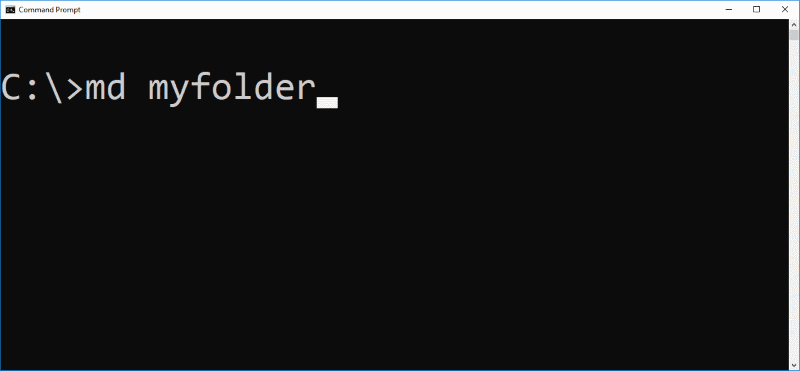 Windows: tạo thư mục từ CMD