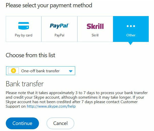 Skype Trong Windows 10 sẽ sớm hỗ trợ gửi tiền trực tuyến