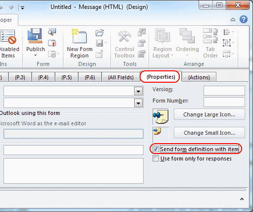 Outlook 2010 đáp ứng tất cả các định nghĩa biểu mẫu gửi với mục
