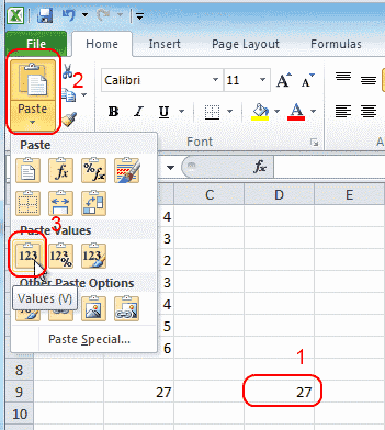 Giá trị Excel Excel 