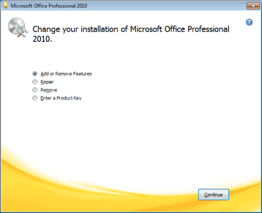 Thêm tùy chọn Xóa chức năng trong Office 2010