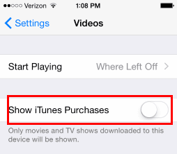 iOS hiển thị tùy chọn mua iTunes