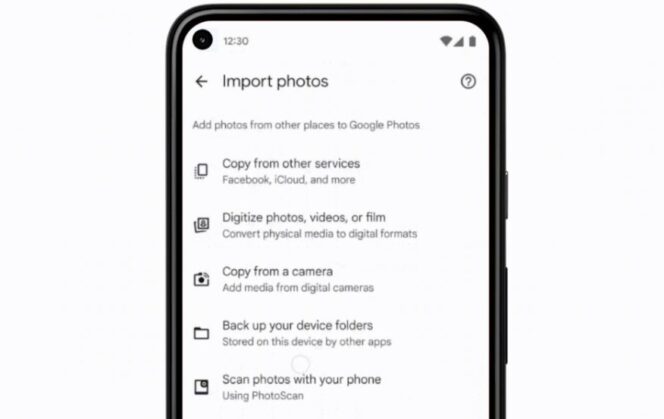 google-photos-import-list-options