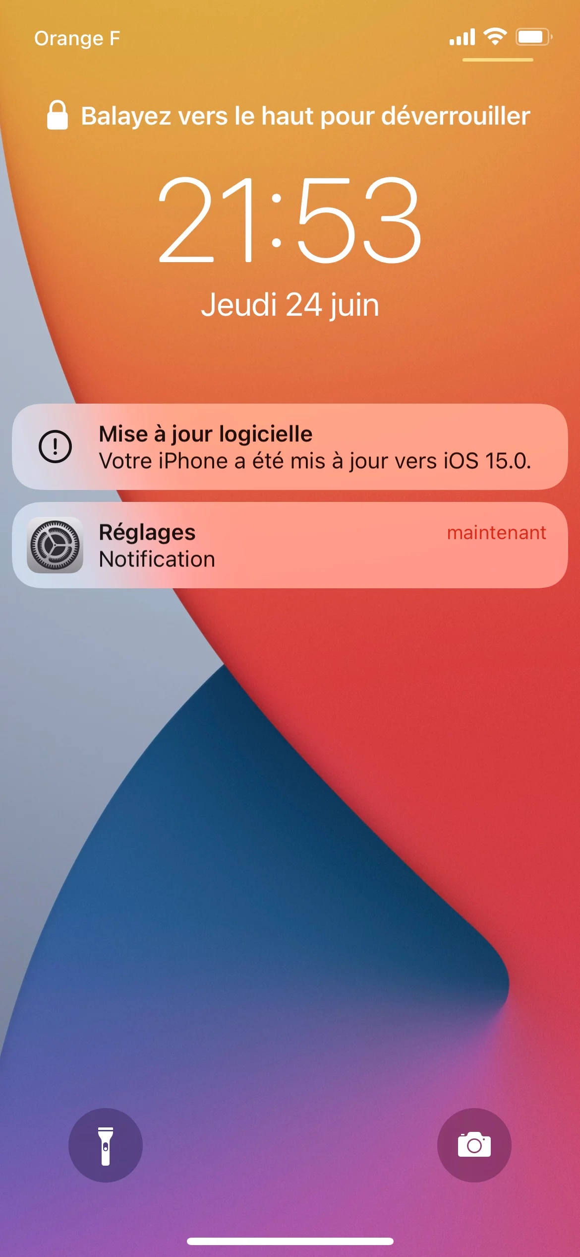 Thông báo iOS 15