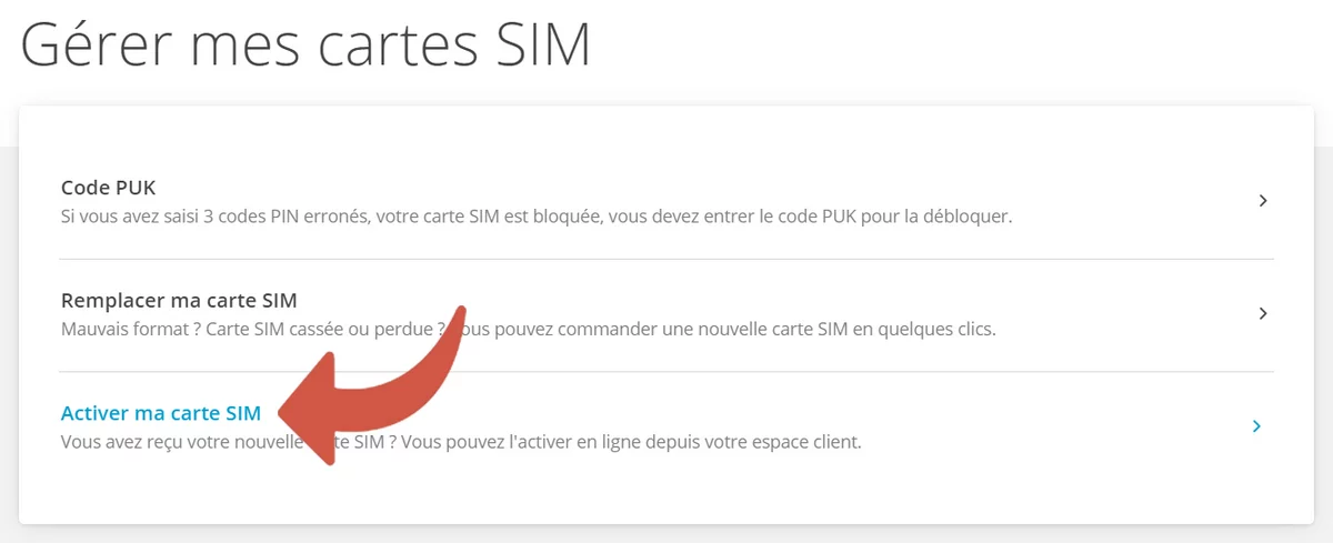 Kích hoạt thẻ SIM thay thế của Bouygues Telecom © Bouygues Telecom