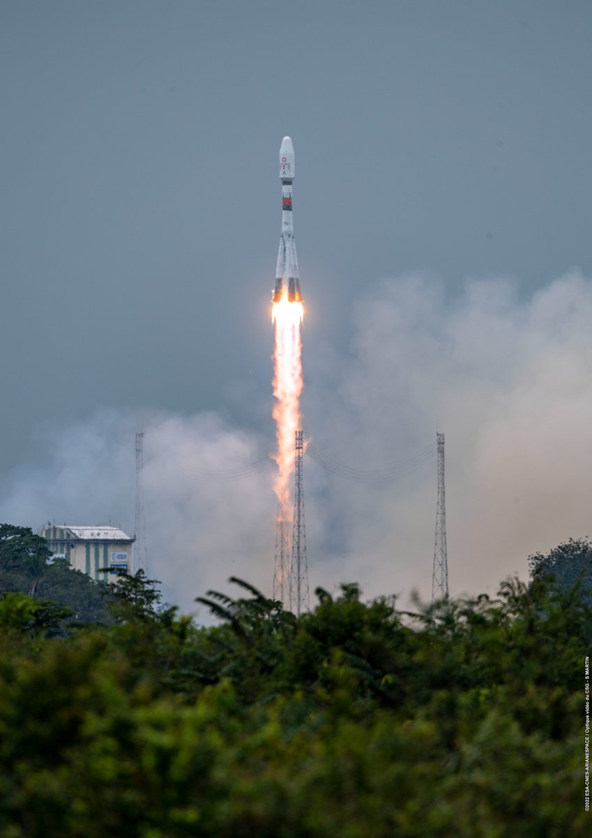 Soyuz cất cánh Guiana thuộc Pháp OneWeb © ESA / CNES / CSG / Arianespace / S.  Martin