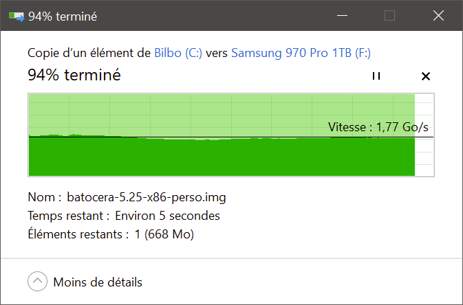 Samsung 970 PRO - Sao chép Windows 10