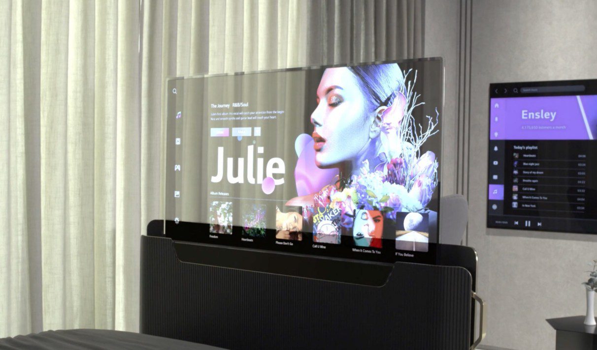 En LG transparent OLED-TV är en möjlighet