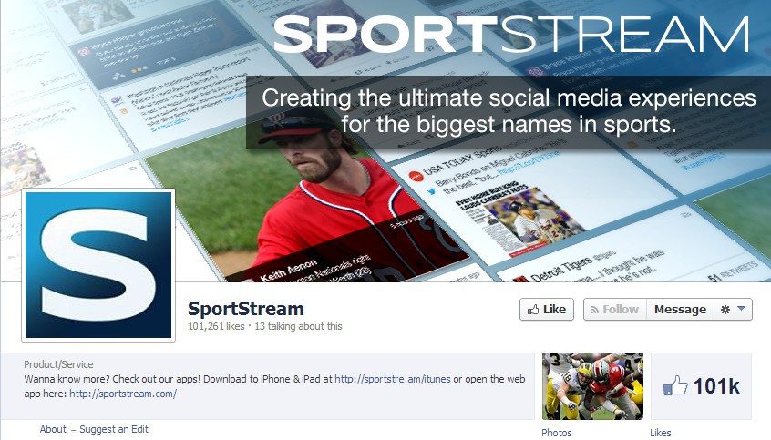 Facebook spelar sport och köper SportStream