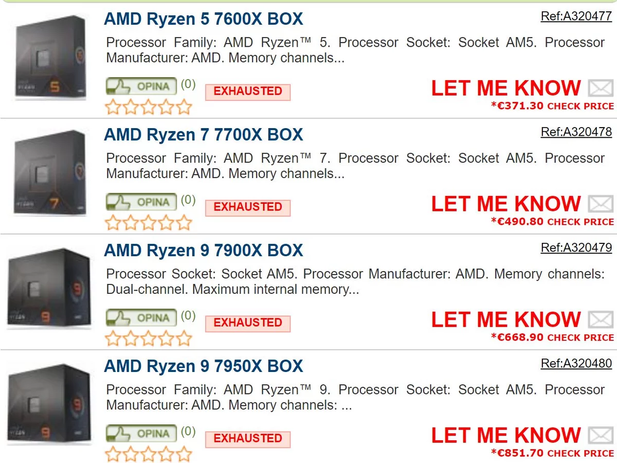 AMD Ryzen 7000 Tây Ban Nha © Videocardz