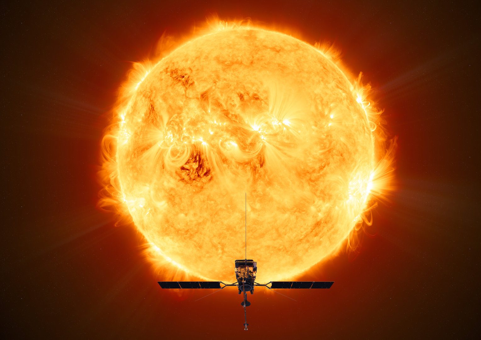 Strax innan den passerade Venus träffades Solar Orbiter av en solstråle