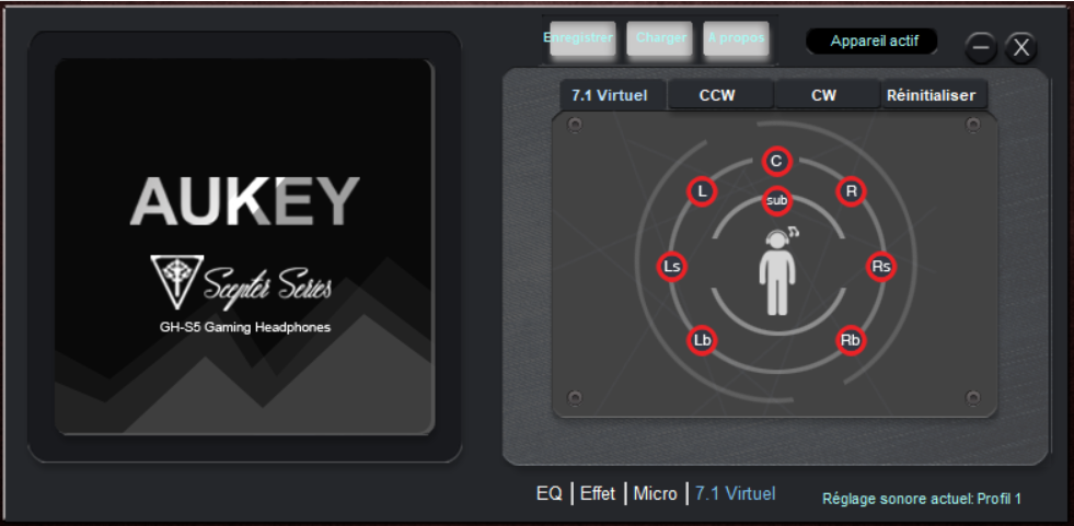 Phần mềm âm thanh không gian Aukey GH-S5