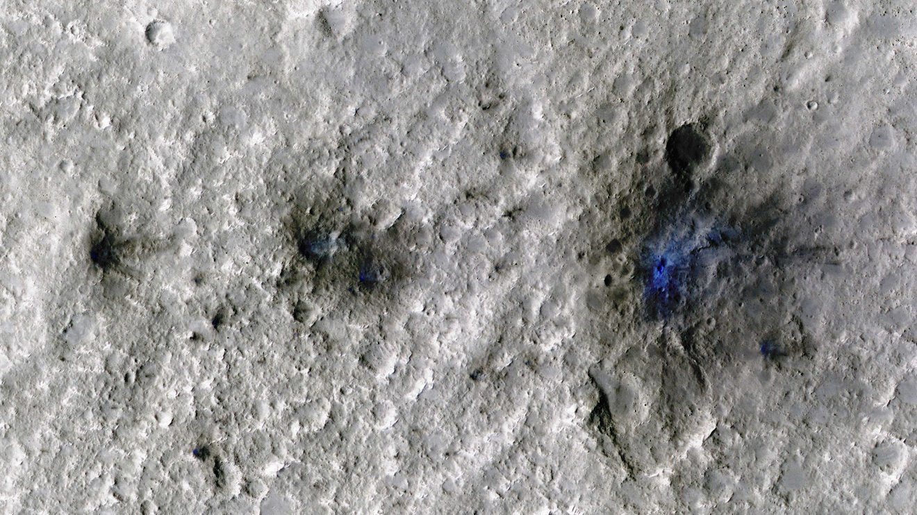 HiRISE MRO sol Martien impact météorite © NASA/JPL-Caltech/U. of Arizona
