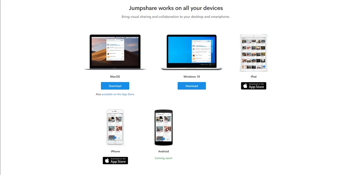 Ứng dụng Jumpshare © Jumpshare
