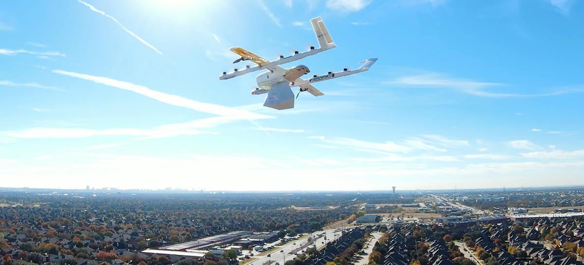 Alphabet, dona do Google, iniciou hoje entregas com drones nos EUA