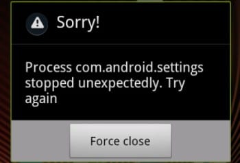 Android: Đã sửa lỗi "Process com.android.settings đã dừng đột ngột"
