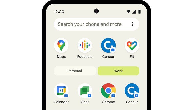 Android: Separation mellan arbete och privatliv kommer att ske från 2022