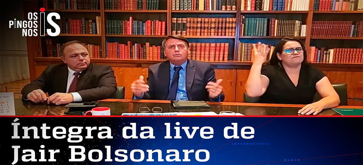 Bolsonaro associa vacinas com o vírus da AIDS e Facebook derruba live por fake news