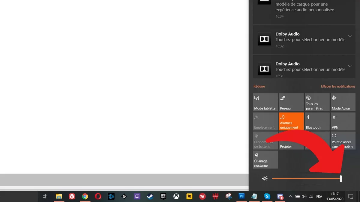 Windows  10 điều chỉnh độ sáng