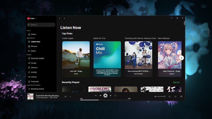 Cider, den nya appen som lyser upp Apple Music finns på Windows