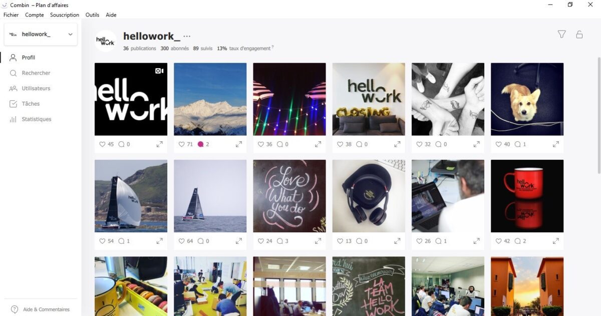 Kombinera: ett idealiskt verktyg för att utöka ditt konto på Instagram och planera din publicering