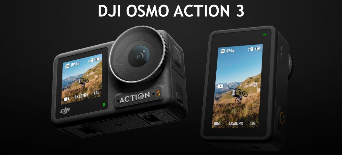 DJI lança câmera OSMO Action 3 a partir de US$329 para competir com GoPro