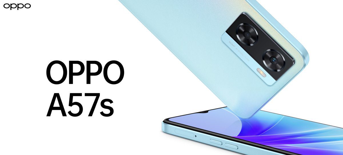 Celular OPPO A57s é revelado com chip MediaTek Helio G35 e câmera de 50 MP
