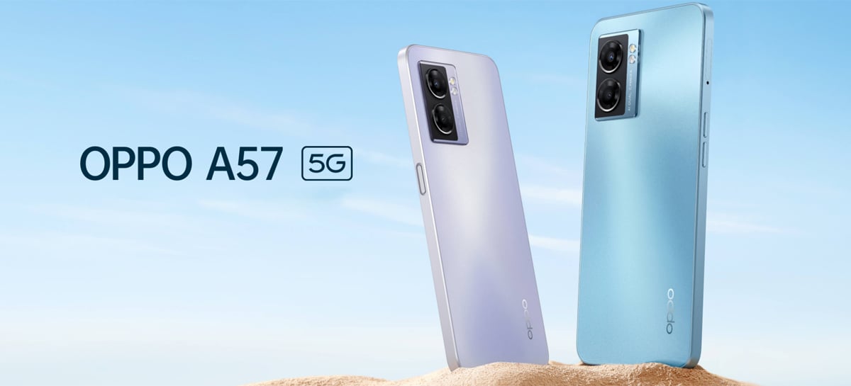 Smartphone OPPO A57 5G é oficial: processador Dimensity 810 e tela LCD de 90Hz