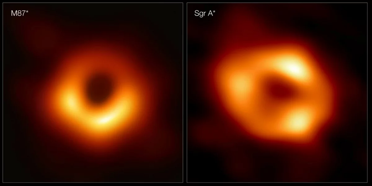 So sánh hố đen M87 * và Sagittarius A * © EHT Collaboration
