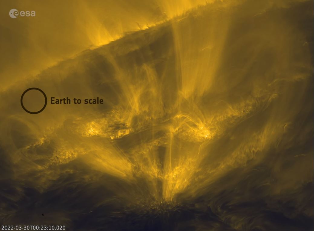 Con nhím mặt trời Solar Orbiter Sun 03 2022 © ESA & NASA / Solar Orbiter / EUI Team